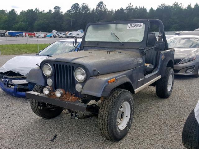 1JCCN87E0CT065625 - 1982 JEEP JEEP CJ7 BLUE photo 2