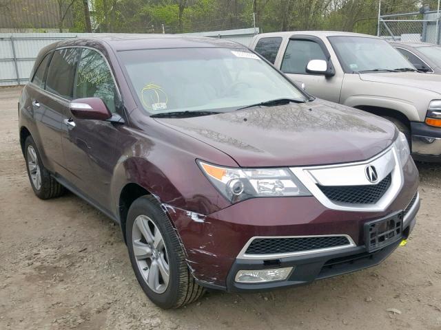 2HNYD2H21BH524470 - 2011 ACURA MDX MAROON photo 1