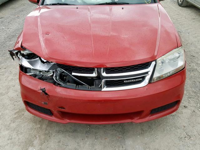 1B3BD1FB3BN509132 - 2011 DODGE AVENGER MA RED photo 7