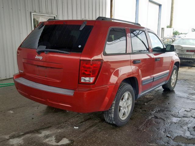 1J4GS48K46C288256 - 2006 JEEP GRAND CHER RED photo 4