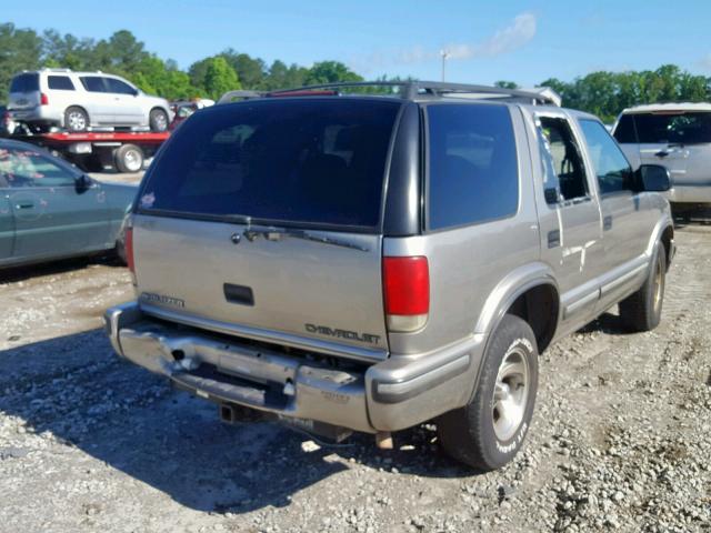 1GNCS13WXX2139698 - 1999 CHEVROLET BLAZER TAN photo 4