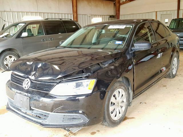 3VW2K7AJXEM399231 - 2014 VOLKSWAGEN JETTA BASE BLACK photo 2