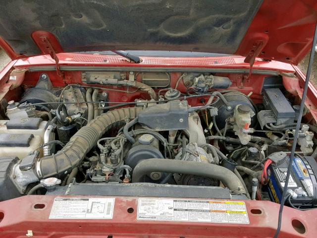 4F4YR12C9YTM05510 - 2000 MAZDA B2500 BURGUNDY photo 7