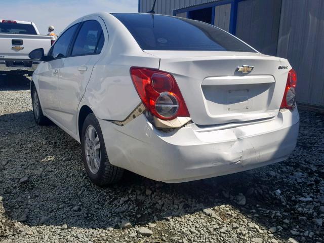 1G1JA5SH5C4188411 - 2012 CHEVROLET SONIC LS WHITE photo 3