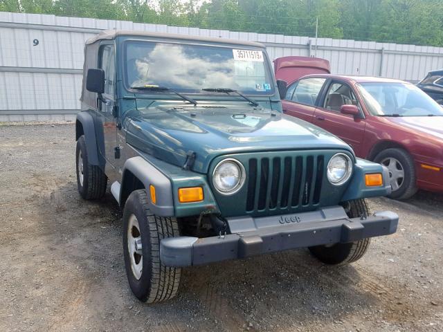 1J4FA49S61P362663 - 2001 JEEP WRANGLER / GREEN photo 1