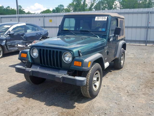 1J4FA49S61P362663 - 2001 JEEP WRANGLER / GREEN photo 2