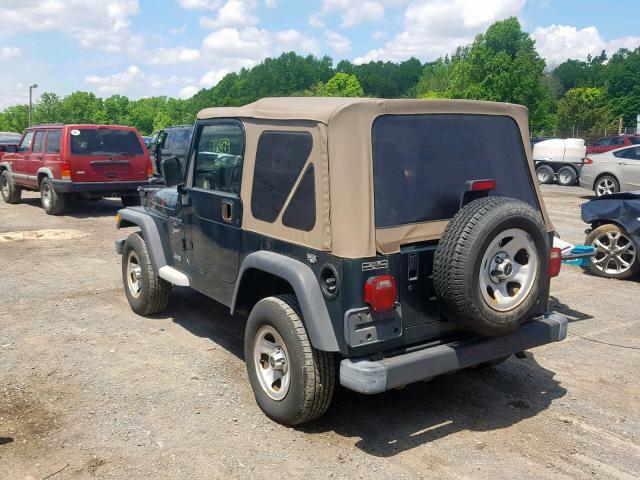 1J4FA49S61P362663 - 2001 JEEP WRANGLER / GREEN photo 3