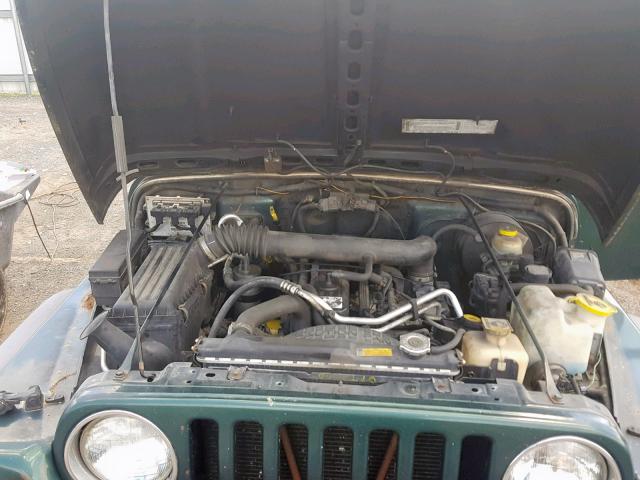 1J4FA49S61P362663 - 2001 JEEP WRANGLER / GREEN photo 7