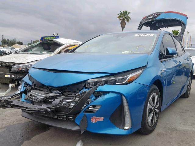 JTDKARFP2H3054246 - 2017 TOYOTA PRIUS PRIM 蓝色 照片 2