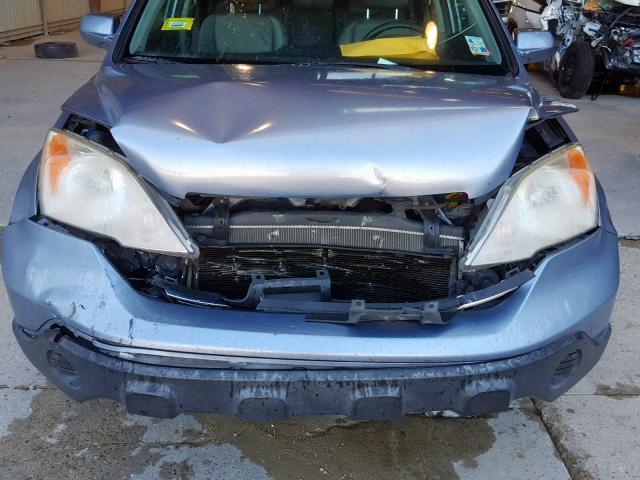 JHLRE38747C049676 - 2007 HONDA CR-V EXL BLUE photo 9