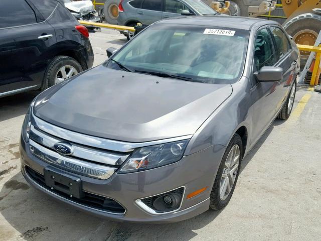 3FAHP0JA8CR438409 - 2012 FORD FUSION SEL GRAY photo 2