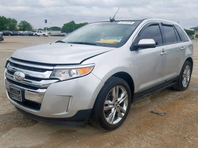 2FMDK3J95CBA47744 - 2012 FORD EDGE SEL SILVER photo 2