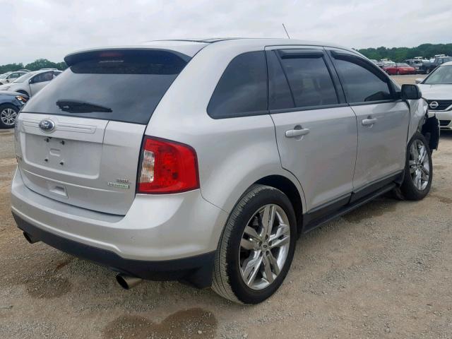 2FMDK3J95CBA47744 - 2012 FORD EDGE SEL SILVER photo 4