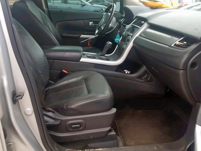 2FMDK3J95CBA47744 - 2012 FORD EDGE SEL SILVER photo 5