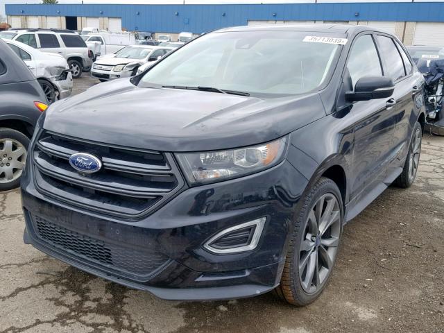 2FMPK4AP1GBC65090 - 2016 FORD EDGE SPORT BLACK photo 2