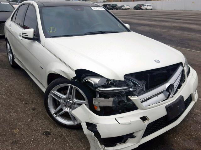 WDDGF4HBXCR220388 - 2012 MERCEDES-BENZ C 250 WHITE photo 1