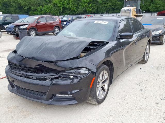 2C3CDXHG2FH857649 - 2015 DODGE CHARGER SX BLACK photo 2