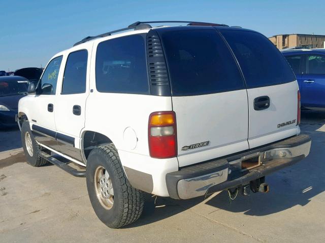 1GNEK13T3YJ173455 - 2000 CHEVROLET TAHOE K150 WHITE photo 3