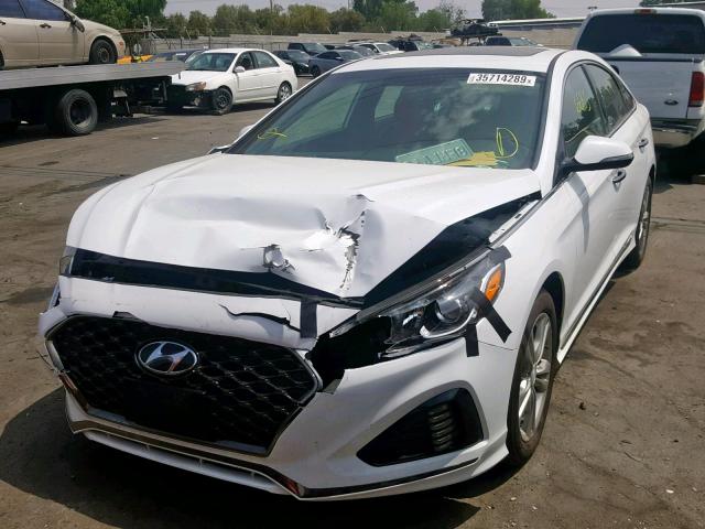 5NPE34AF3JH710084 - 2018 HYUNDAI SONATA SPO WHITE photo 2