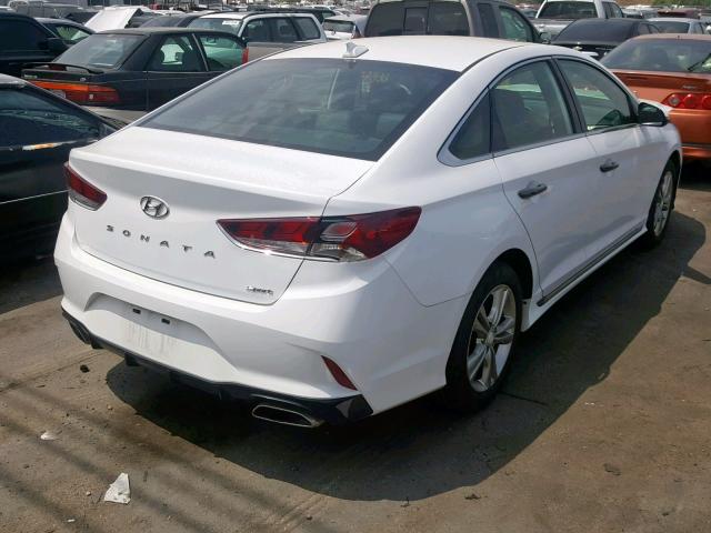 5NPE34AF3JH710084 - 2018 HYUNDAI SONATA SPO WHITE photo 4