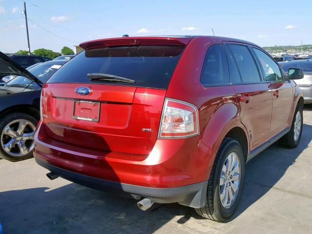 2FMDK39C47BB45041 - 2007 FORD EDGE SEL P RED photo 4