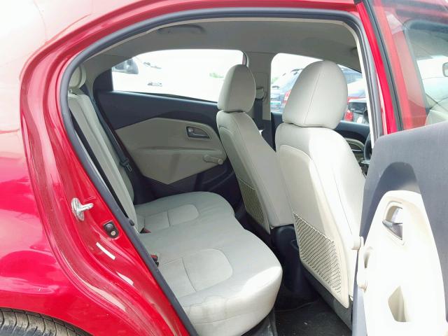 KNADM5A34D6103336 - 2013 KIA RIO LX RED photo 6