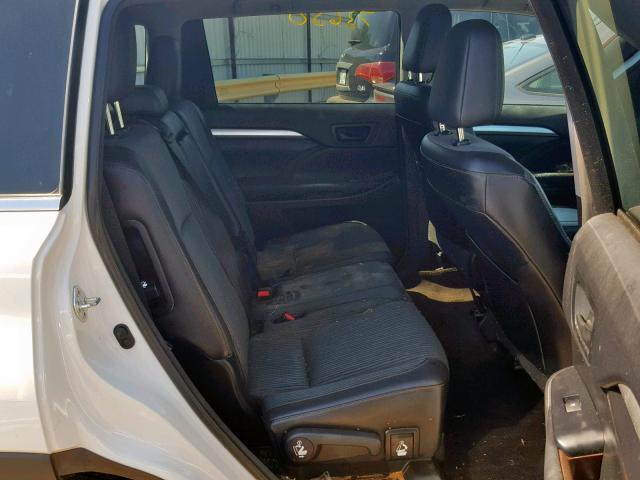 5TDZKRFH0FS109650 - 2015 TOYOTA HIGHLANDER WHITE photo 6