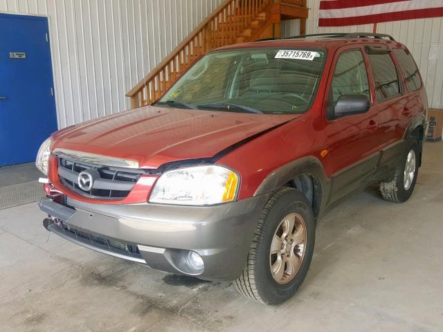 4F2YZ04134KM26741 - 2004 MAZDA TRIBUTE LX RED photo 2