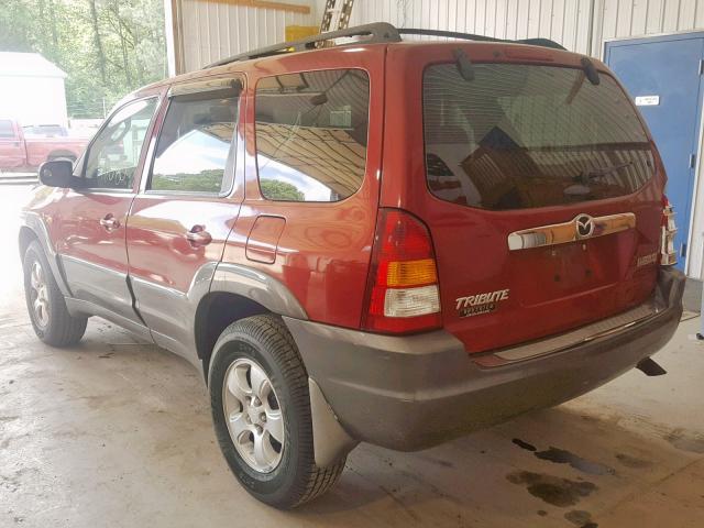 4F2YZ04134KM26741 - 2004 MAZDA TRIBUTE LX RED photo 3