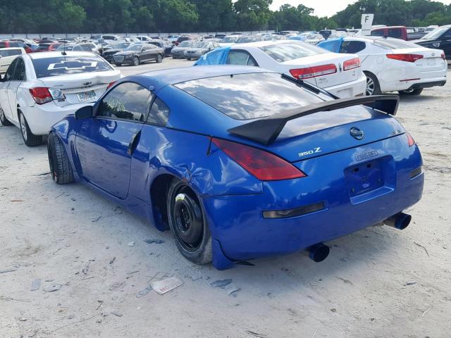 JN1AZ34D66M300929 - 2006 NISSAN 350Z COUPE BLUE photo 3