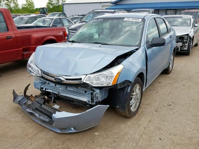 1FAHP35N59W225258 - 2009 FORD FOCUS SE BLUE photo 2