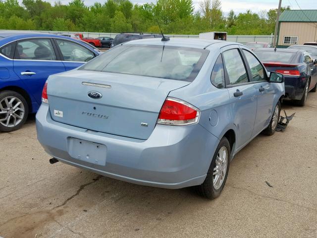 1FAHP35N59W225258 - 2009 FORD FOCUS SE BLUE photo 4