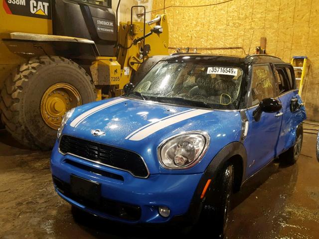 WMWZC5C59EWP41137 - 2014 MINI COOPER S C BLUE photo 2