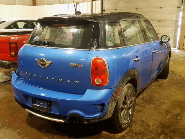 WMWZC5C59EWP41137 - 2014 MINI COOPER S C BLUE photo 4