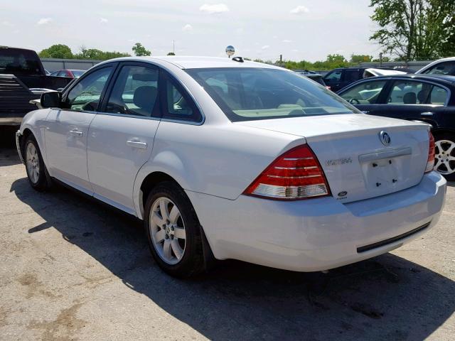 1MEHM40127G606858 - 2007 MERCURY MONTEGO LU WHITE photo 3