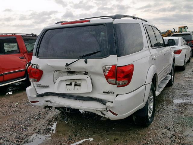 5TDZT38A25S254990 - 2005 TOYOTA SEQUOIA LI WHITE photo 4