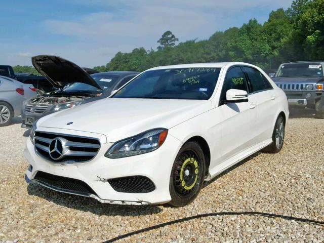 WDDHF5KB9EA997195 - 2014 MERCEDES-BENZ E 350 WHITE photo 2