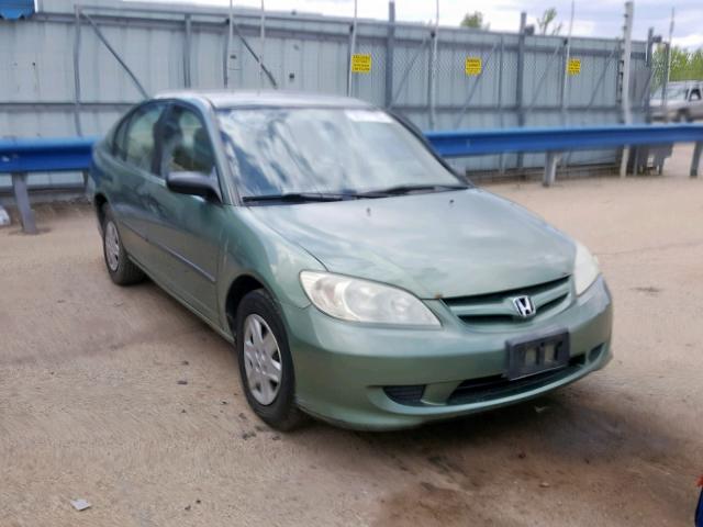 1HGES16364L007824 - 2004 HONDA CIVIC DX V GREEN photo 1