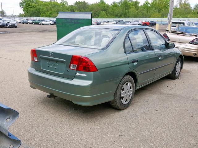 1HGES16364L007824 - 2004 HONDA CIVIC DX V GREEN photo 4