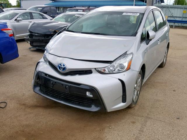 JTDZN3EU4FJ022916 - 2015 TOYOTA PRIUS V SILVER photo 2