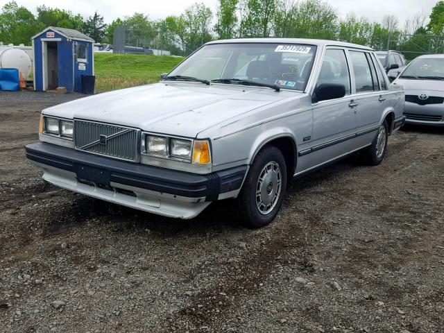 YV1FX8849H2187521 - 1987 VOLVO 740 GLE SILVER photo 2