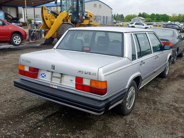 YV1FX8849H2187521 - 1987 VOLVO 740 GLE SILVER photo 4