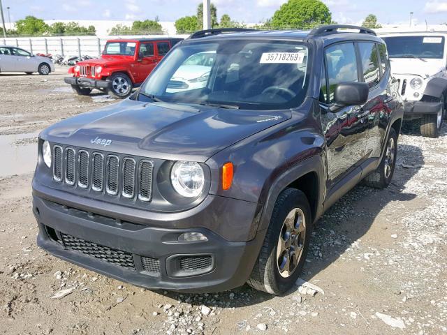 ZACCJAAB0HPE57669 - 2017 JEEP RENEGADE S 灰色 照片 2