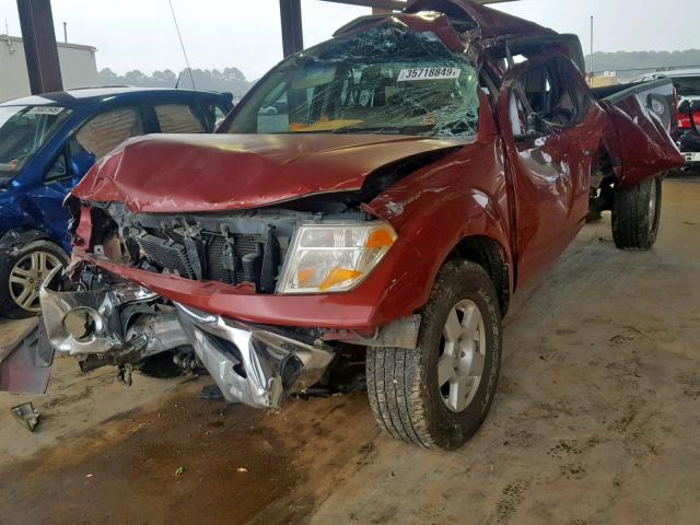 1N6AD09U37C413146 - 2007 NISSAN FRONTIER C RED photo 2