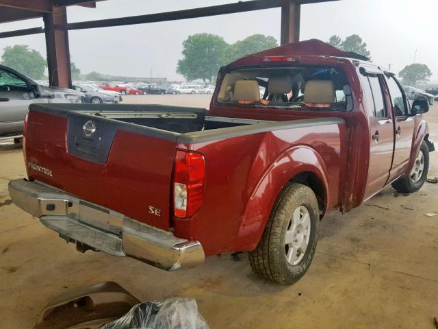 1N6AD09U37C413146 - 2007 NISSAN FRONTIER C RED photo 4