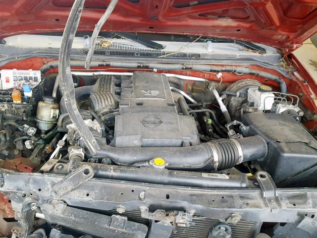 1N6AD09U37C413146 - 2007 NISSAN FRONTIER C RED photo 7