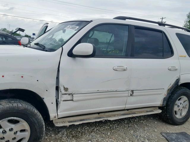 5TDBT48A72S132550 - 2002 TOYOTA SEQUOIA LI WHITE photo 9