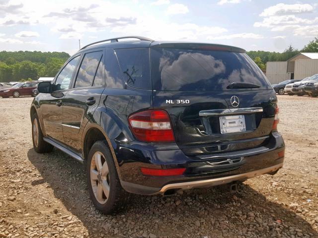 4JGBB86E99A509026 - 2009 MERCEDES-BENZ ML 350 BLACK photo 3