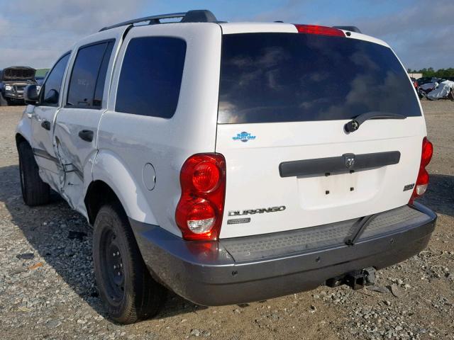 1D8HD48287F585188 - 2007 DODGE DURANGO SL WHITE photo 3