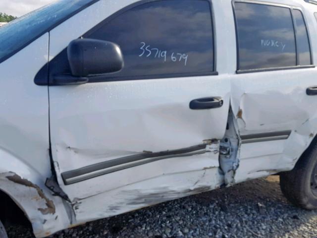 1D8HD48287F585188 - 2007 DODGE DURANGO SL WHITE photo 9